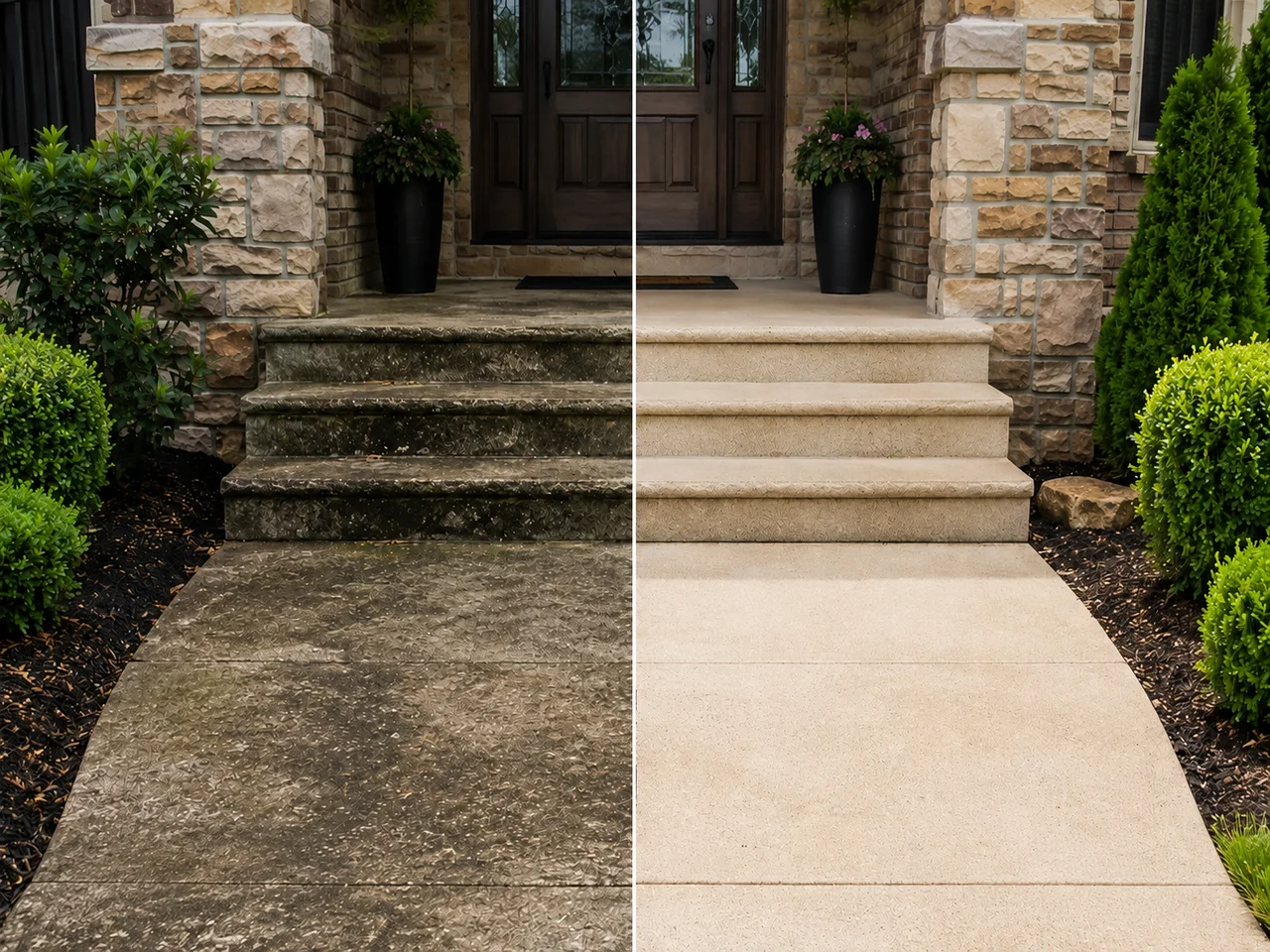 Home entry and walkway cleaning comparison